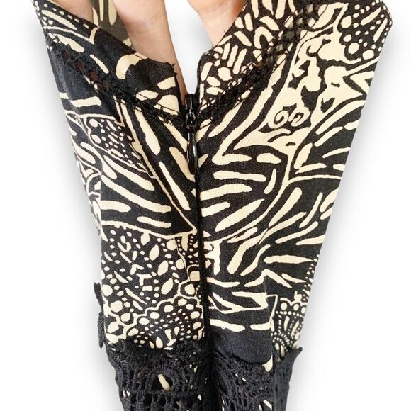 Anthropologie Holding Horses Suraja Black Tan High Low Sleeveless Midi Women’s 0 - Picture 6 of 13